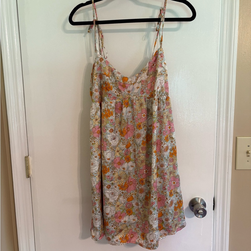 Floral Satin Dress